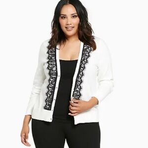 Torrid Lace Front Cardigan Sweater 00
